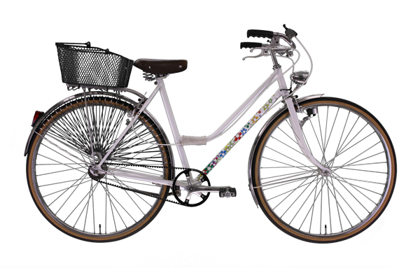 bicicletta riciclata flower power